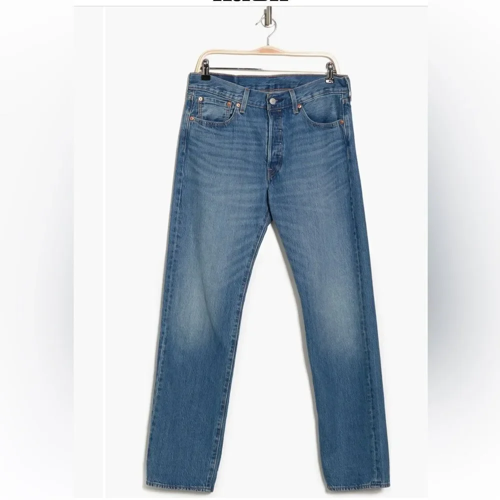 Levi's Men's 501 Original Fit Jeans Straight Leg Button Fly 100% Cotton